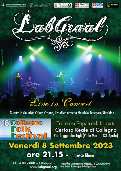 LabGraal live COLLEGNO-FOLK-FESTIVAL - Venerdì 8 settembre 2023, ore 21.15