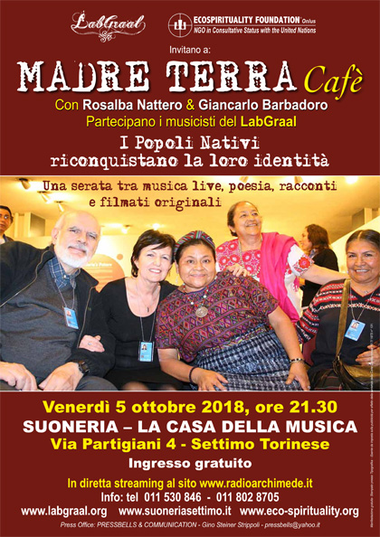 Madre Terra Cafè alla Suoneria di Settimo - Venerdì 5 ottobre 2018, ore 21.30