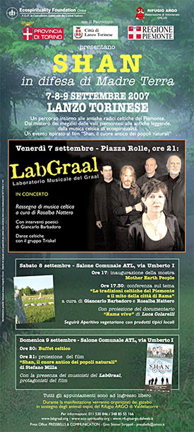 LabGraal live: presentazione del film Shan a Lanzo