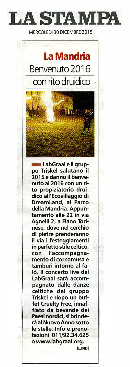 Capodanno 2016 con il LabGraal